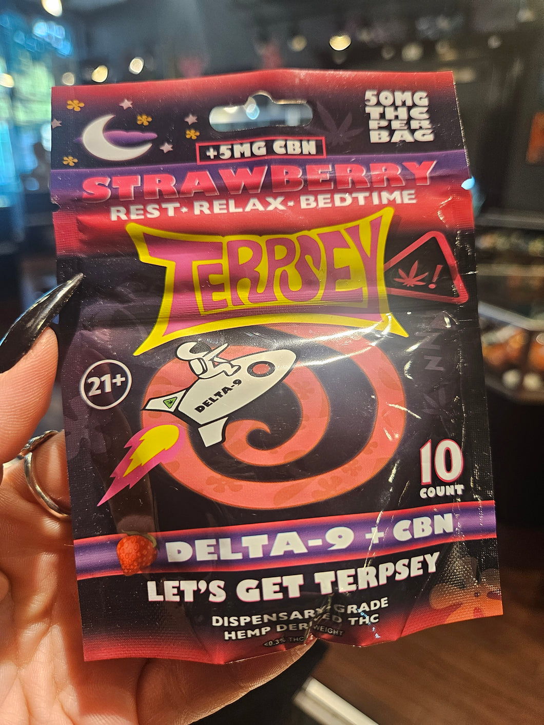 Terpsey THC gummies bedtime Strawberry