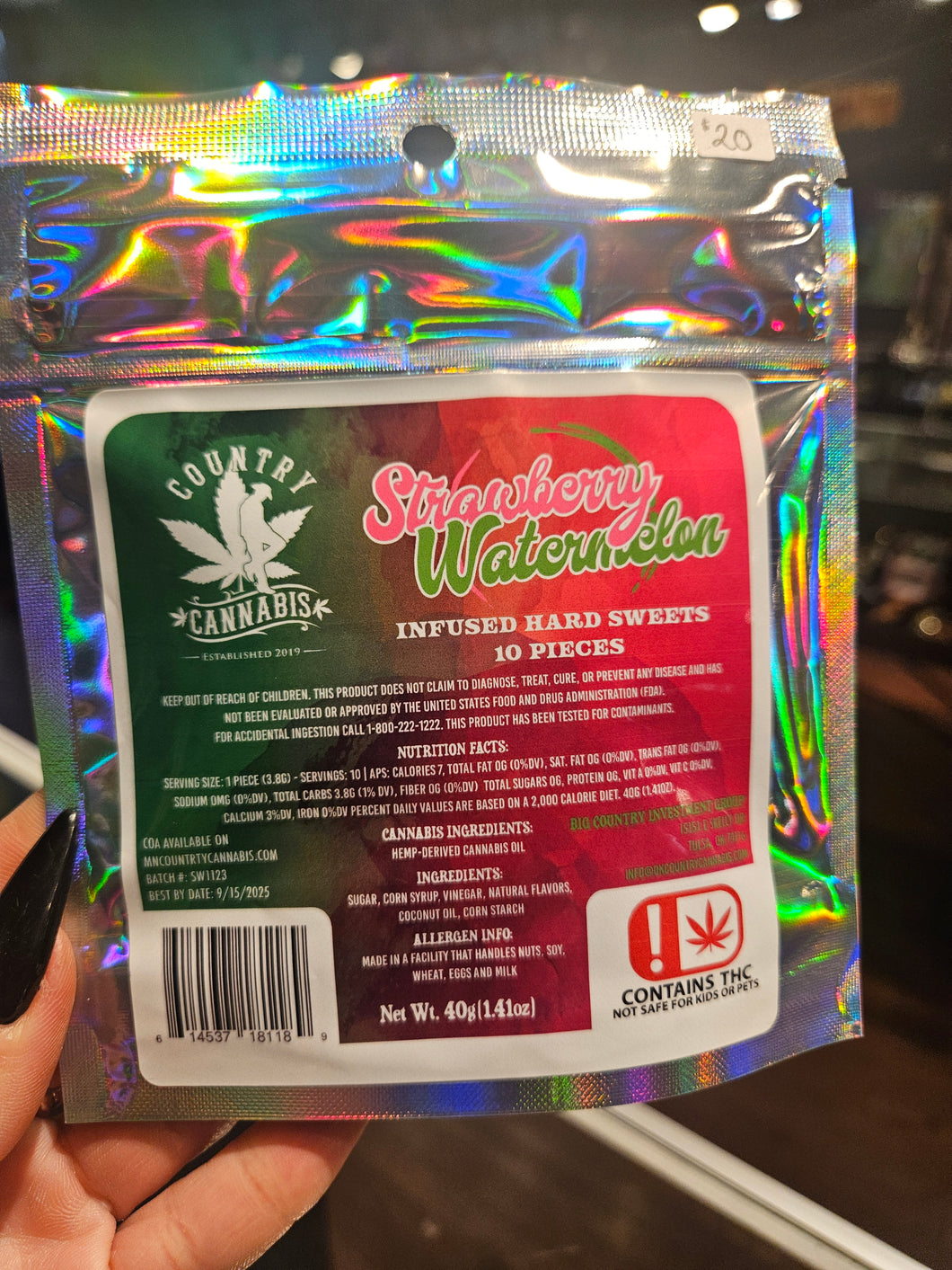 Strawberry Watermelon THC hard candies